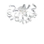 Люстра стельова Ideal Lux Vortex 101590 арт-деко, сріблястий, білий, метал, фольга