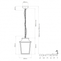 Підвісний світильник для вуличного освітлення Astro Lighting Richmond Pendant 1340008 Чорний Текстурний