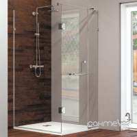 Квадратна душова кабіна Weston Crystal Water W005 хром/прозоре скло