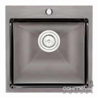 Мийка кухонна Q-tap Black QT D5050BL PVD 2.7/1.0 mm чорна нерж. сталь
