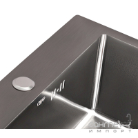 Кухонная мойка Q-tap Black QT D5050BL PVD 2.7/1.0 mm черная нерж. сталь