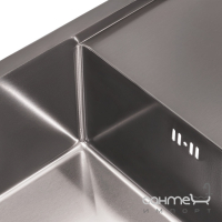 Кухонная мойка Q-tap Black QT D7844BL PVD 3.0/1.2 mm черная нерж. сталь