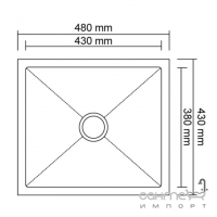 Мийка кухонна під стільницю Q-tap Satin QT D4843 2.7/1.0 mm нерж. сталь сатин