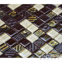 Мозаика 30x30 Grand Kerama Микс Шоколад Охра Золото с Рисунком 2172