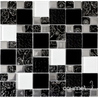 Мозаика 30x30 Grand Kerama Микс Цветок Черный 2233