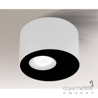 Точечный светильник накладной Shilo Toki 7027 современный, белый, черный, сталь, алюминий
