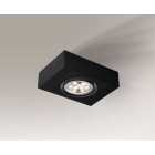 Точечный светильник накладной Shilo Koga H 1225 современный, черный, сталь, алюминий