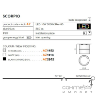 Точечный светильник Azzardo Scorpio LED 10W 3000K AZ2952 черный, хром