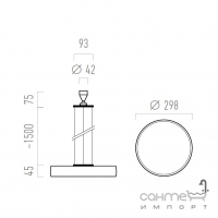 Подвесной потолочный светильник Chors Myco ZS 300 W 2700K PR в цвете, с рассеивателем Prism