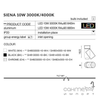 Точечный накладной светильник Azzardo Siena LED 10W 3000K AZ2212 черный