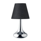 Настольная лампа Trio Wim 5960011-02 хром/черная ткань