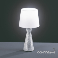 Настольная лампа Trio Savannah 503200101 серый мрамор/белая ткань