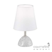 Настольная лампа Trio Cherry 503600101 серый мрамор/белая ткань