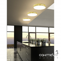 Стельовий LED-світильник Trio Lugano 621912489 білий/тканина срібло