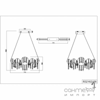 Люстра-подвес Reality Garret R32162106 хром/прозрачный акрил