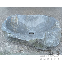 Раковина на столешницу Stone Art 45x39x15 серый мрамор