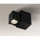 Светильник потолочный спот Shilo Bizen 2210 хай-тек, черный, сталь, алюминий