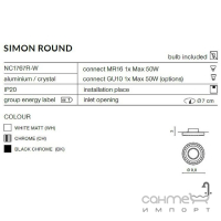 Точечный светильник встраиваемый Azzardo Simon Round AZ1614 хром