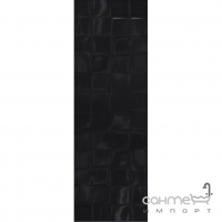 Настінна плитка Cersanit Simple Art Black Glossy Structure Cubes 20x60