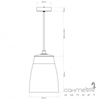 Підвісний світильник Astro Lighting Atelier 200 1224022 Чорний Матовий