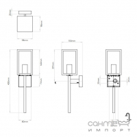 Настенный светильник для уличного освещения Astro Lighting Coach 100 1369004 Никель Полированный