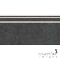 Плитка підлогова ступінь Cersanit Highbrook Antracite Steptread 29,8x59,8