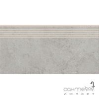 Плитка підлогова ступінь Cersanit Highbrook Light Grey Steptread 29,8x59,8