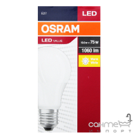 Лампа светодиодная Osram LED VALUE CLA75 10W 230V FR E27 10X1 1060lm