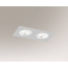 Точечный светильник встраиваемый Shilo Komoro H 7333 современный, белый, сталь, алюминий