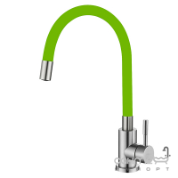Змішувач для кухні з гнучким виливом Venta VA3010E-green зелений/нержавіюча сталь