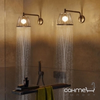 Верхний душ с лампой Axor ShowerCollection LampShower 26031000 шлифованный никель
