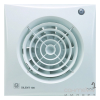 Осевой вентилятор с обратным клапаном и таймером Soler&Palau Silent-100 CDZ 230V 5210406400 белый
