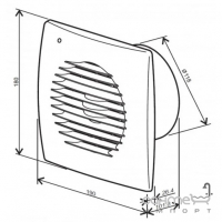 Осьовий вентилятор для ванної кімнати Soler&Palau Future 120 230V 5210020300 білий