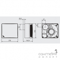 Центробежный вентилятор для ванной комнаты Soler&Palau EBB-250 T 230V 5211374300 белый