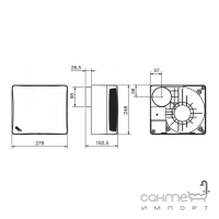 Центробежный вентилятор для ванной комнаты Soler&Palau EBB-250 S Design 230V 5211993300 белый