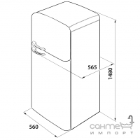 Двухкамерный холодильник Gunter&Hauer FN 240 CG графит/медь, ретро