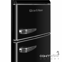 Двокамерний холодильник Gunter&Hauer FN 240 G графіт, ретро