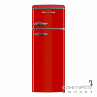 Двокамерний холодильник Gunter&Hauer FN 240 R червоний, ретро