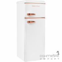 Двокамерний холодильник Gunter&Hauer FN 275 CB білий/мідь, ретро