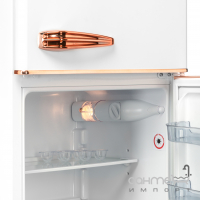 Двокамерний холодильник Gunter&Hauer FN 275 CB білий/мідь, ретро