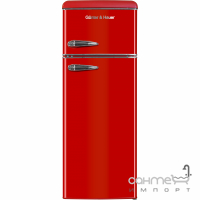 Двухкамерный холодильник Gunter&Hauer FN 275 R красный, ретро