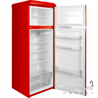 Двокамерний холодильник Gunter&Hauer FN 275 R червоний, ретро