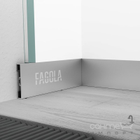 Плинтус алюминиевый в виде прямоугольника Fagola Linea Quattro