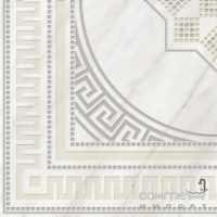 Плитка-панно напольное, декор 400х400 Golden Tile Карара (белая, под мрамор) Е50830
