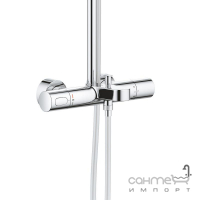 Душевая стойка со смесителем-термостатом для ванны Grohe Tempesta Cosmopolitan System 250 Cube 26691000 хром