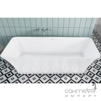 Окремостояча ванна з литого мармуру Miraggio Bonita 1800x750 біла глянсова
