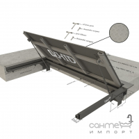 Підлоговий технічний люк з амортизаторами VHID Steel за індивідуальним виміром