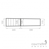 Борт із заокругленням, радіус 4 м Mayor Cupira Borde Creta Radio Ref. BPCR RI04 33x12, 5х11, 5 M-756 Multi Сіро-Бежовий