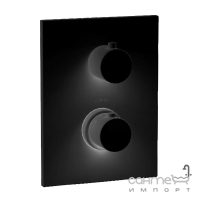 Смеситель-термостат для душа скрытого монтажа на три потребителя Paffoni Light LIQ 519 NO/M черный матовый