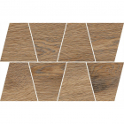Керамогранит мозаика Opoczno Grand Wood Rustic Chocolate Mosaic Trapeze 19x30,6